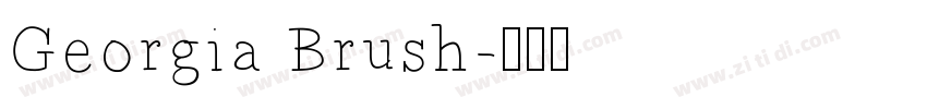 Georgia Brush字体转换